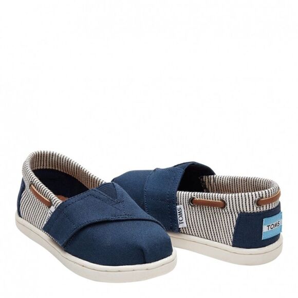 TOMS | Toddlers' Biminis Shoes: Navy/White Like New | 10 - Picture 1 of 7